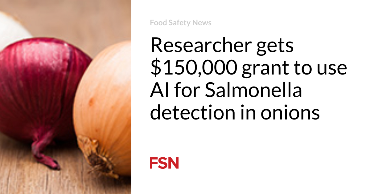 Researcher gets $150,000 grant to use AI for Salmonella detection in onions